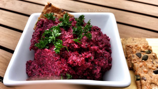 Beetroot walnut dip